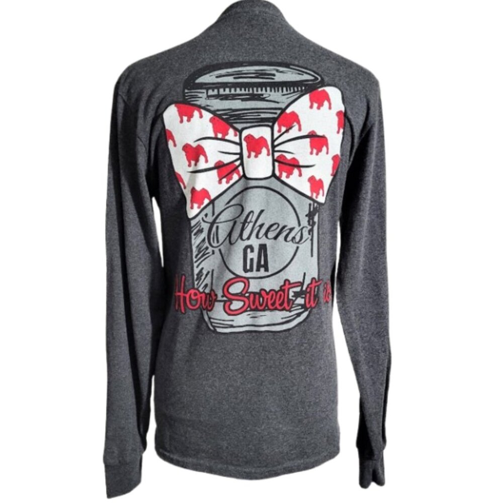 PORT AND COMPANY Gray Athens Georgia Bulldogs Long Sleeve T-Shirt - Women's S